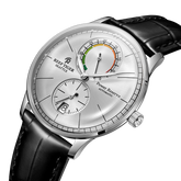 High quality REEF TIGER RGA82B0-3 Classic Automatic Business Watches For Men - Silver Dial Multifunctional Waterproof Dress Watch